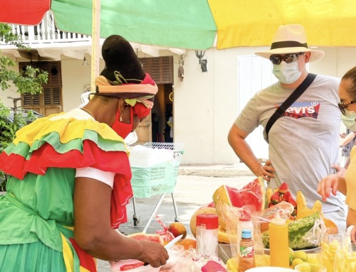the fruit lady and a german